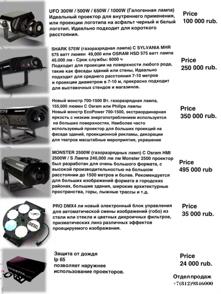 Интернет-магазин продажи проекционного оборудования для архитектурной  подсветки и проекционной рекламы на фасаде здания